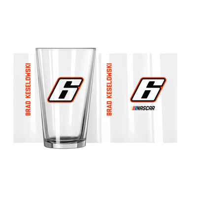 Brad Keselowski 16oz Gameday Pint Glass