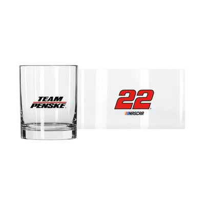 Joey Logano 14oz Logo Rocks Glass