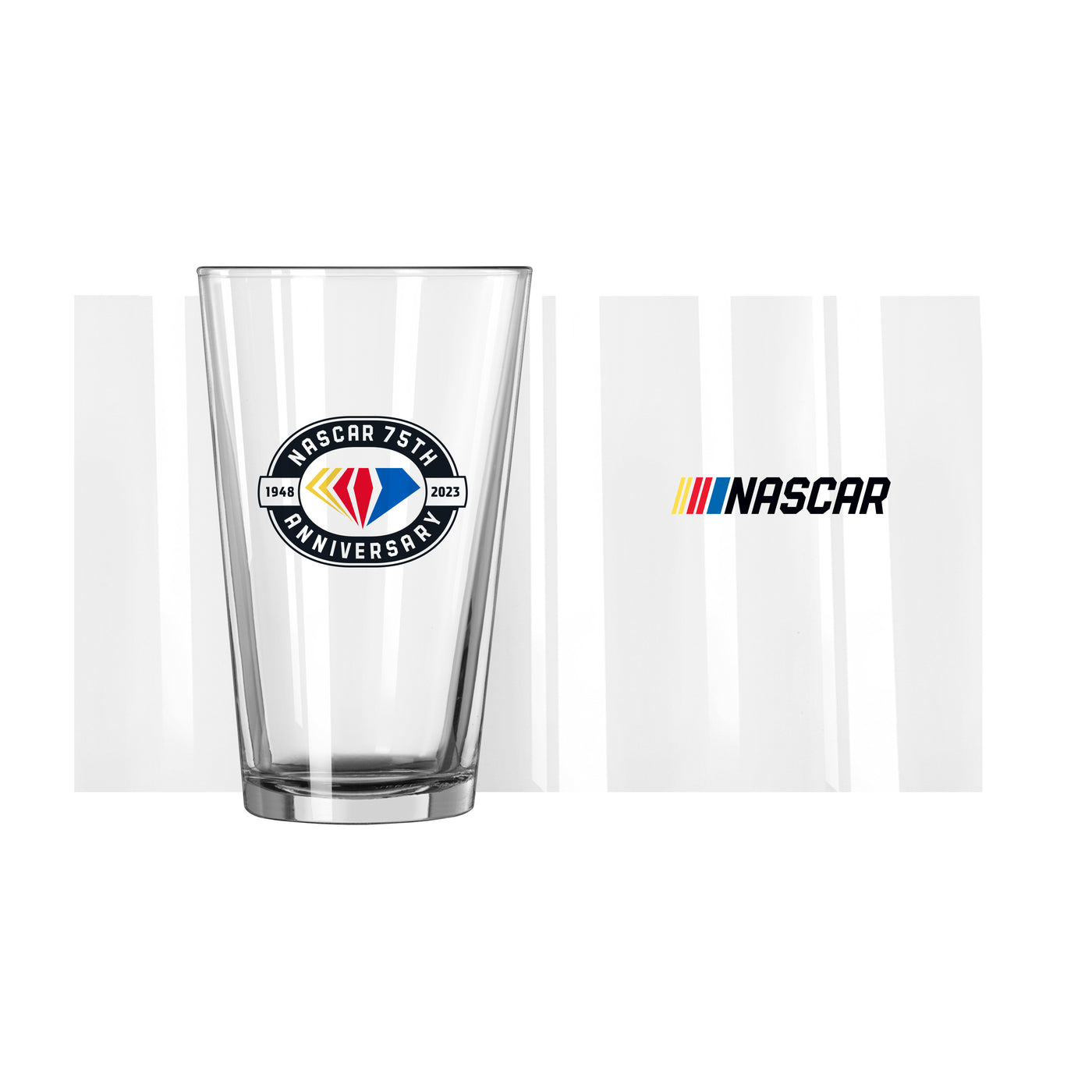 Nascar 75TH Anniversary 16oz Pint Glass