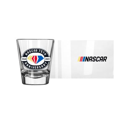 Nascar 75TH Anniversary 2oz Shot Glass
