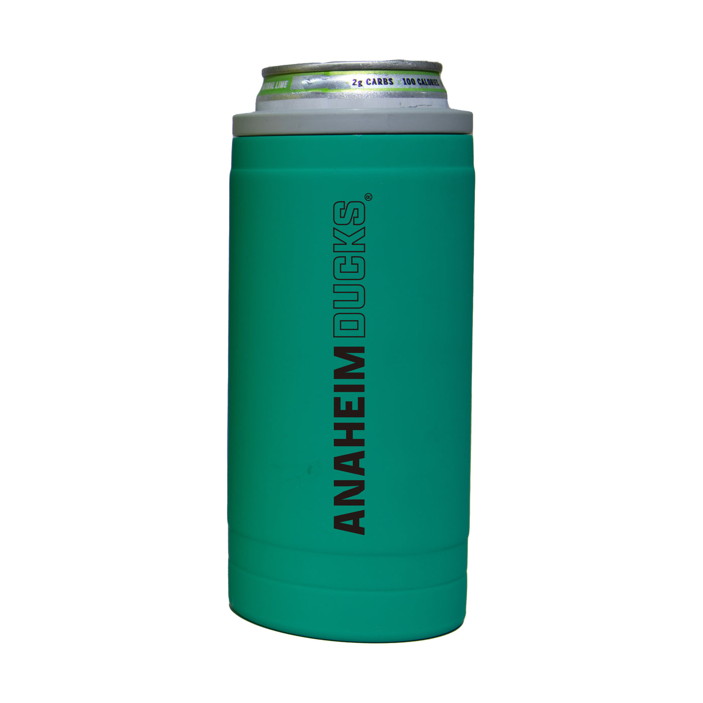 Anaheim Ducks 12oz Optic Stacked Soft Touch Slim Coolie - Logo Brands