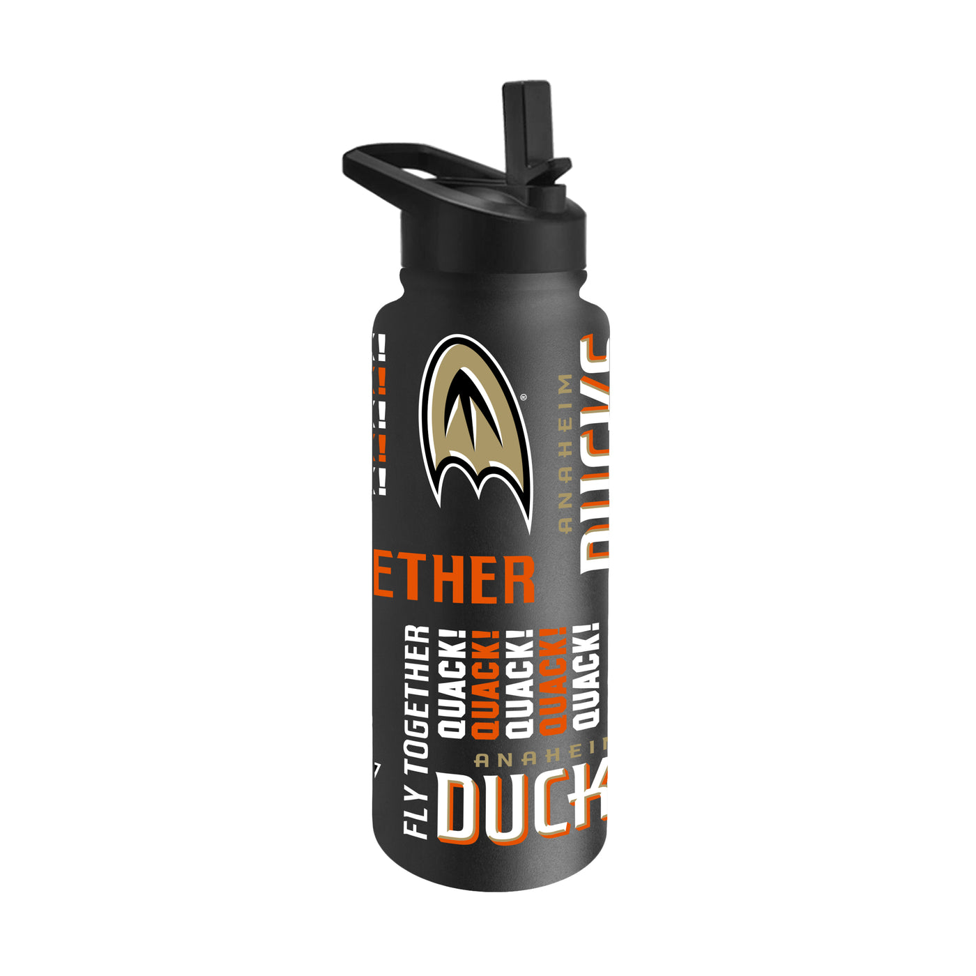 Anaheim Ducks Black 34oz Native Quencher Bottle