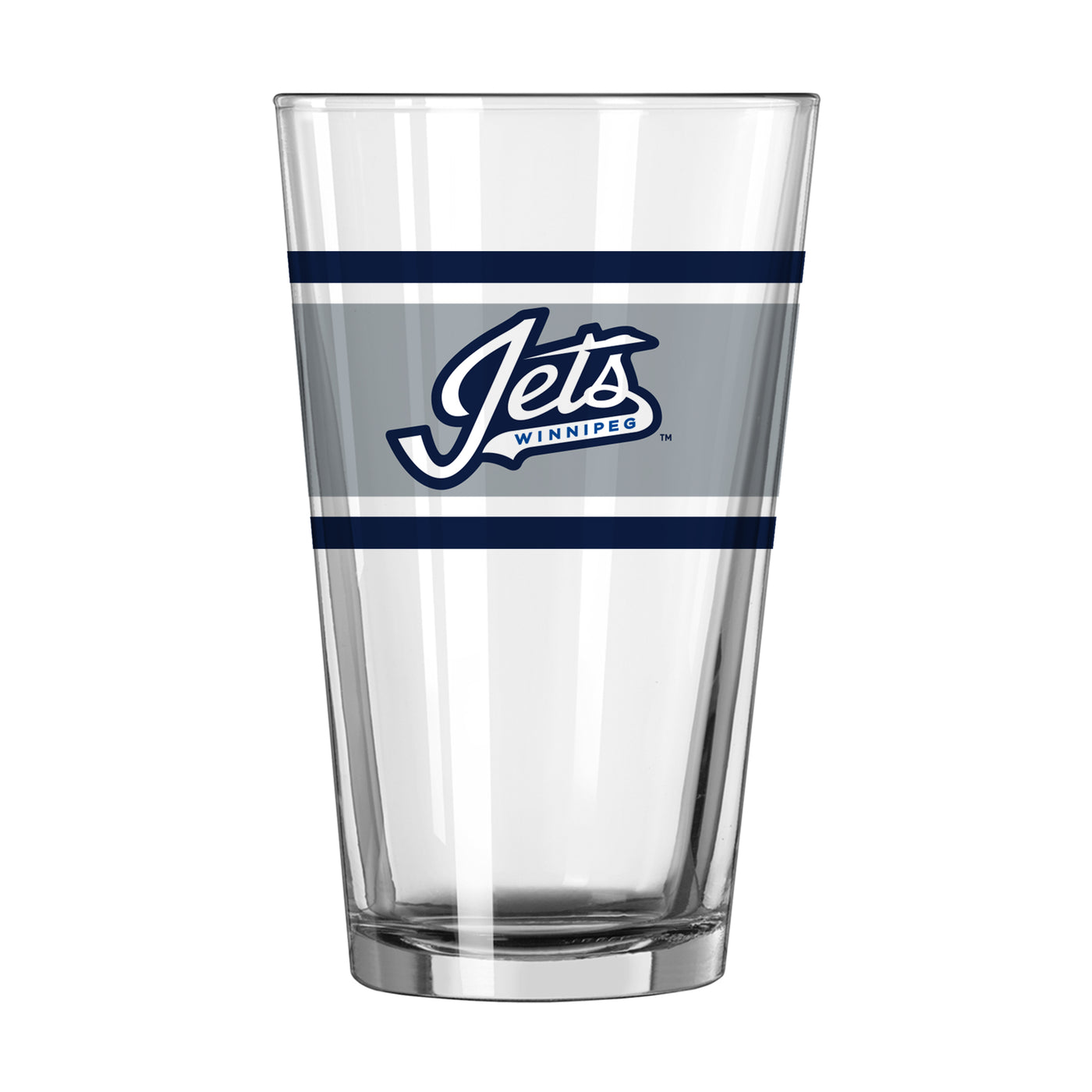 Winnipeg Jets 16oz Stripe Pint Glass
