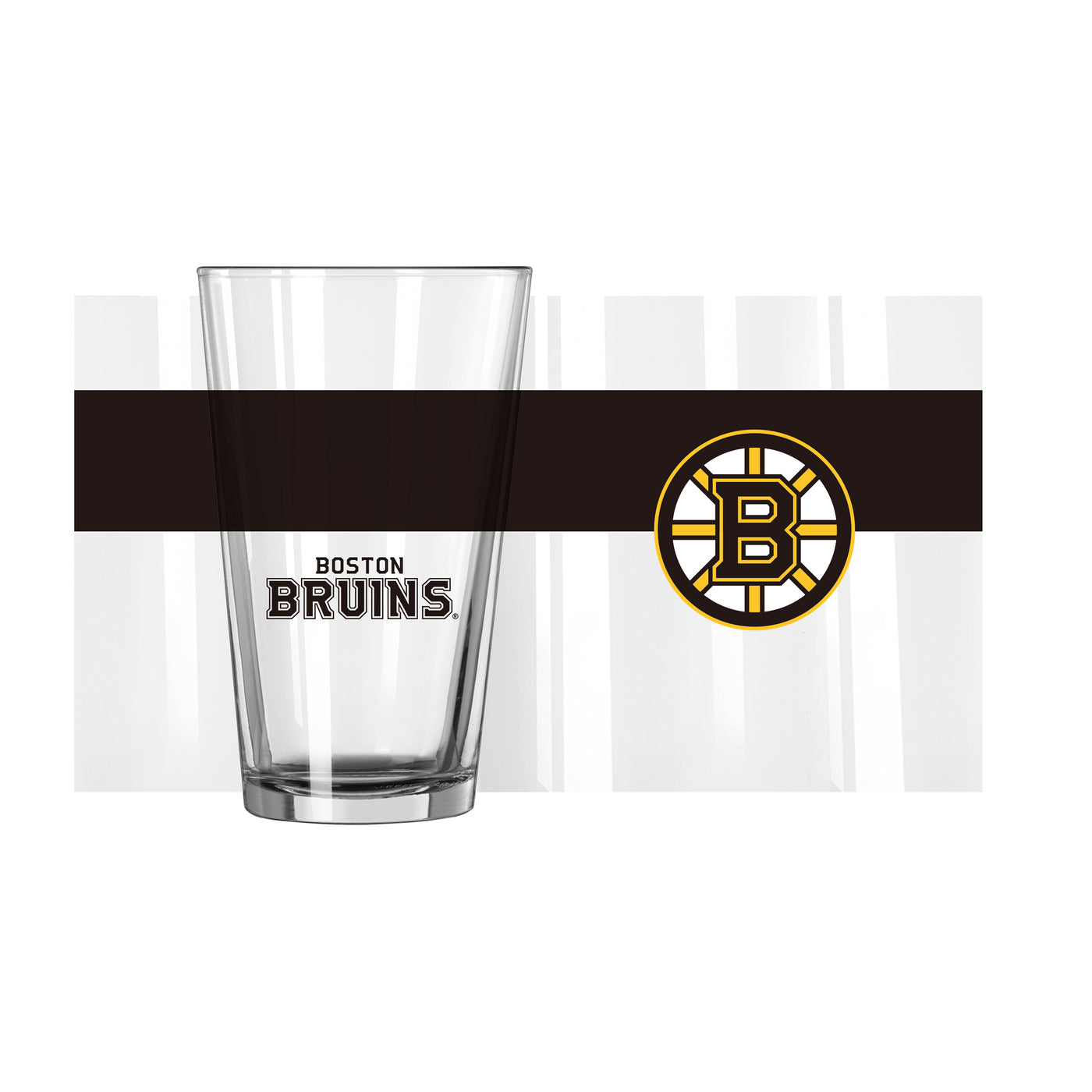 Boston Bruins 16oz Colorblock Pint Glass