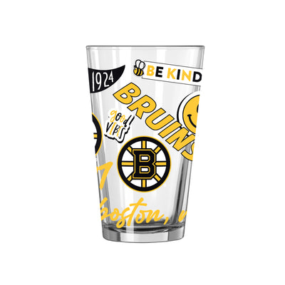 Boston Bruins 16oz Native Pint Glass