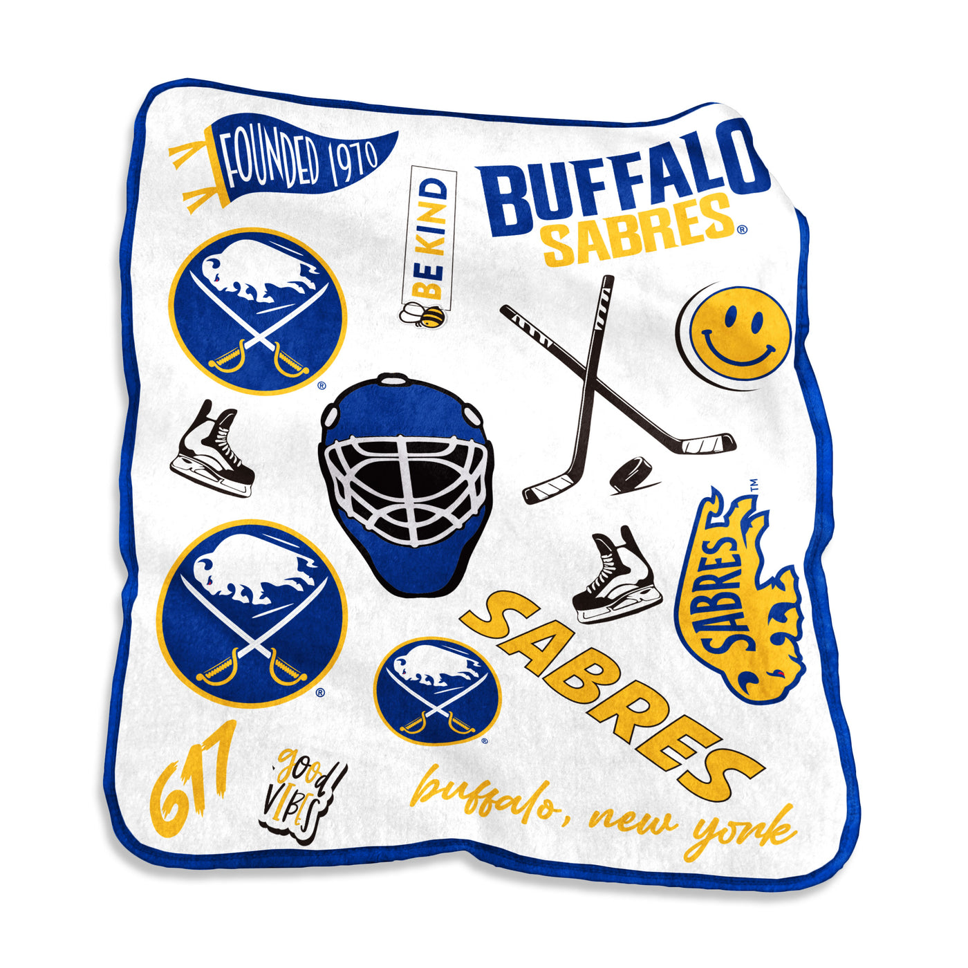 Buffalo Sabres Native Raschel Throw