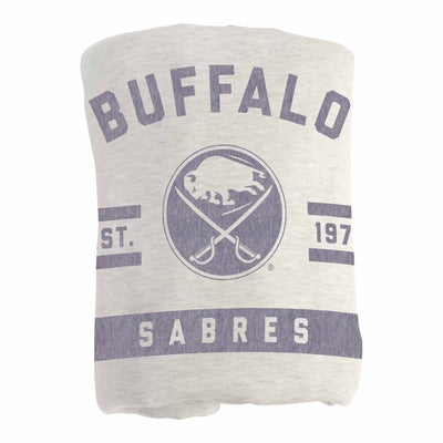 Buffalo Sabres Oatmeal Sweatshirt Blanket - Logo Brands