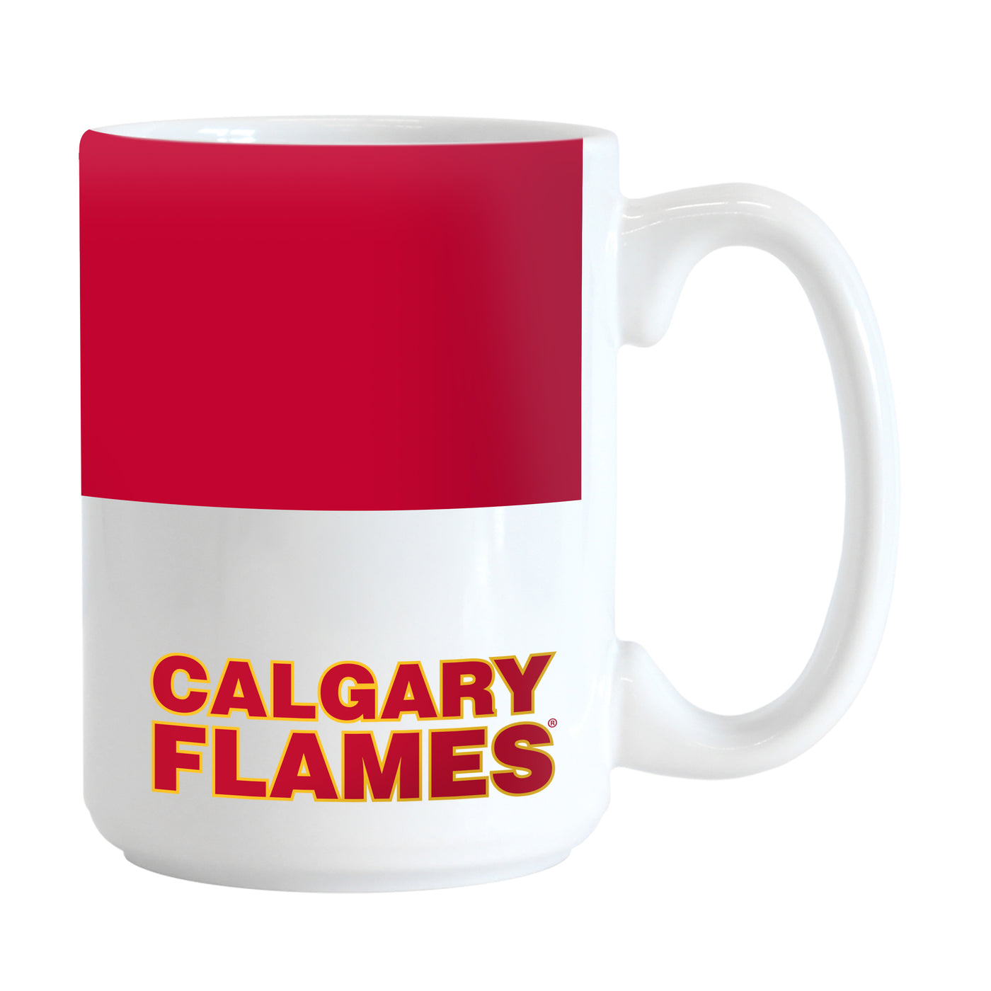 Calgary Flames Color Block 15 oz Sublimated Mug