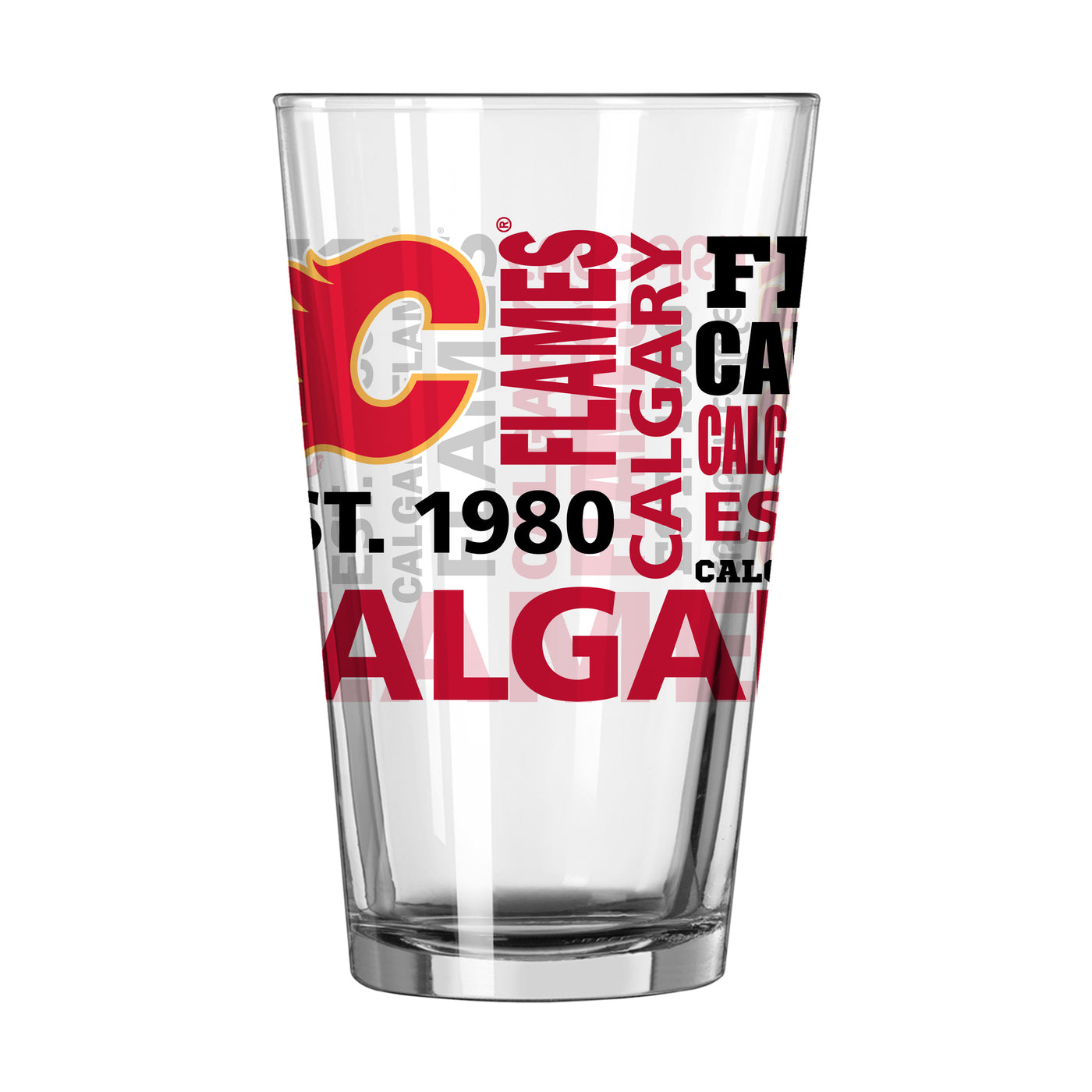 Calgary Flames 16oz Spirit Pint Glass