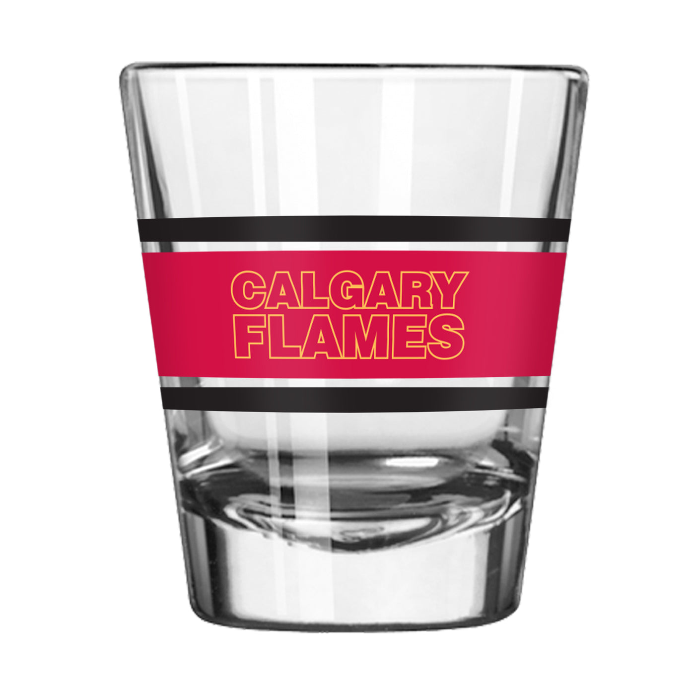 Calgary Flames 2oz Stripe Shot Glass