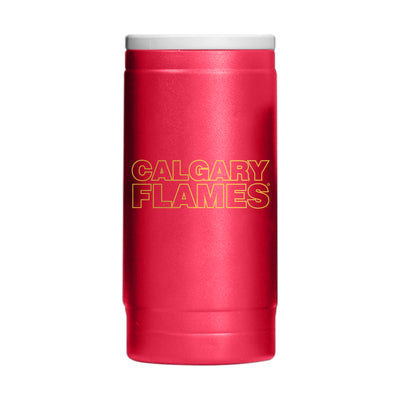 Calgary Flames 12oz Flipside Powdercoat SlimCan Coolie