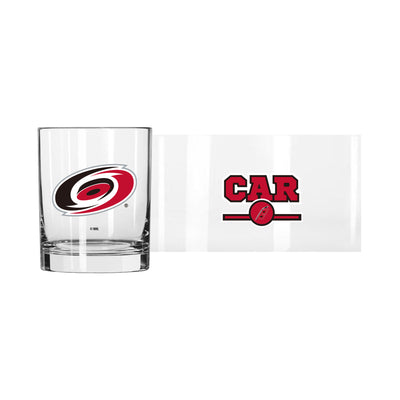 Carolina Hurricanes 14oz Letterman Rocks Glass