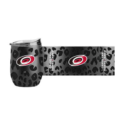 Carolina Hurricanes Leopard 16oz Black Powdercoat Curved Beverage