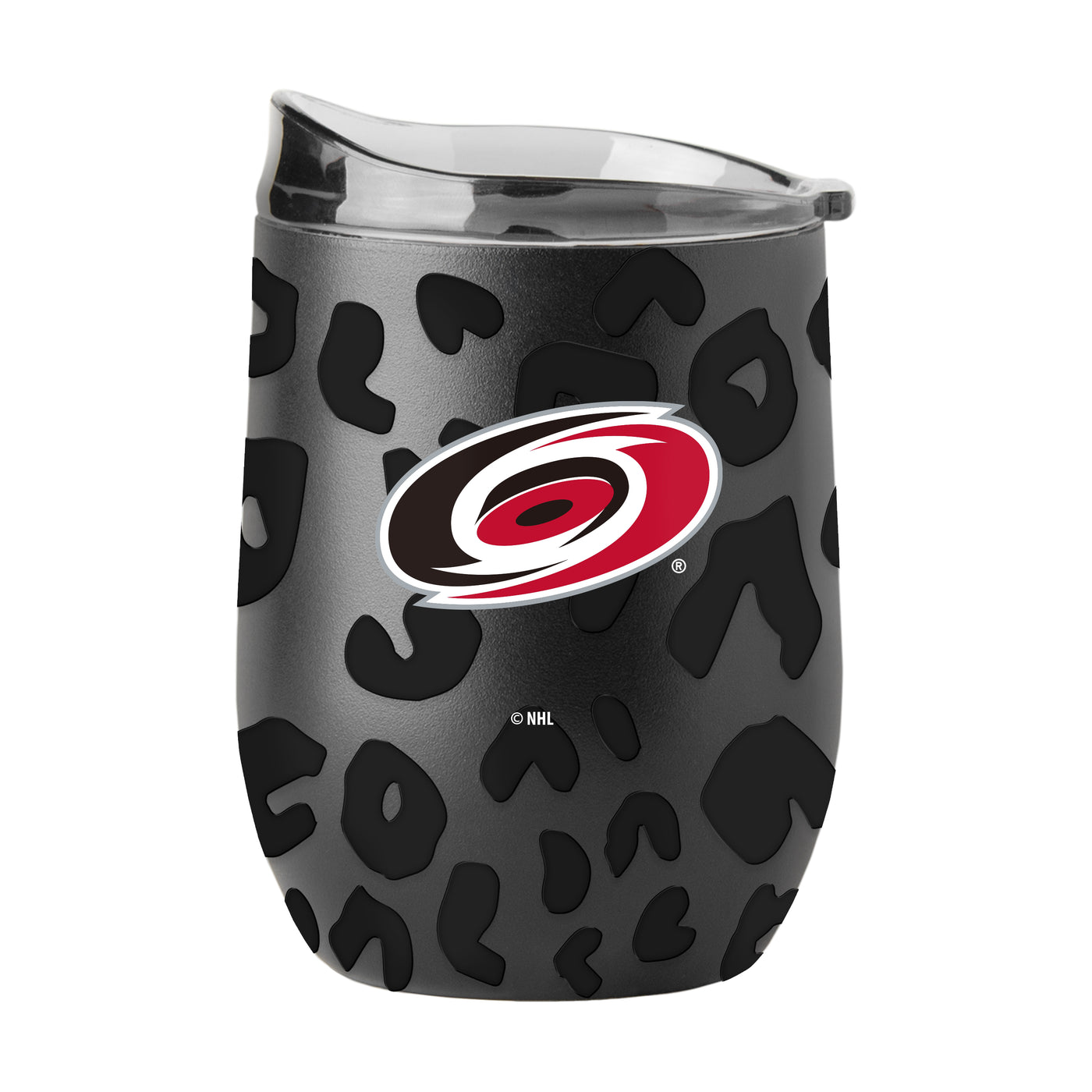 Carolina Hurricanes Leopard 16oz Black Powdercoat Curved Beverage