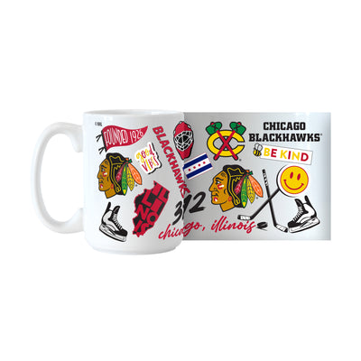 Chicago Blackhawks 15oz Native Sublimated Mug