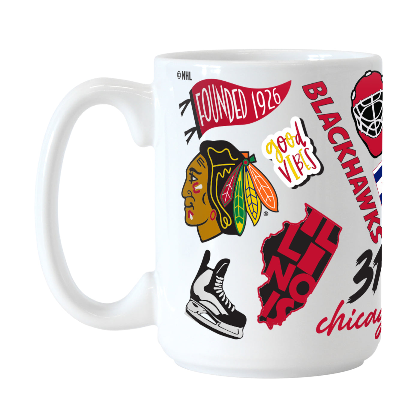 Chicago Blackhawks 15oz Native Sublimated Mug