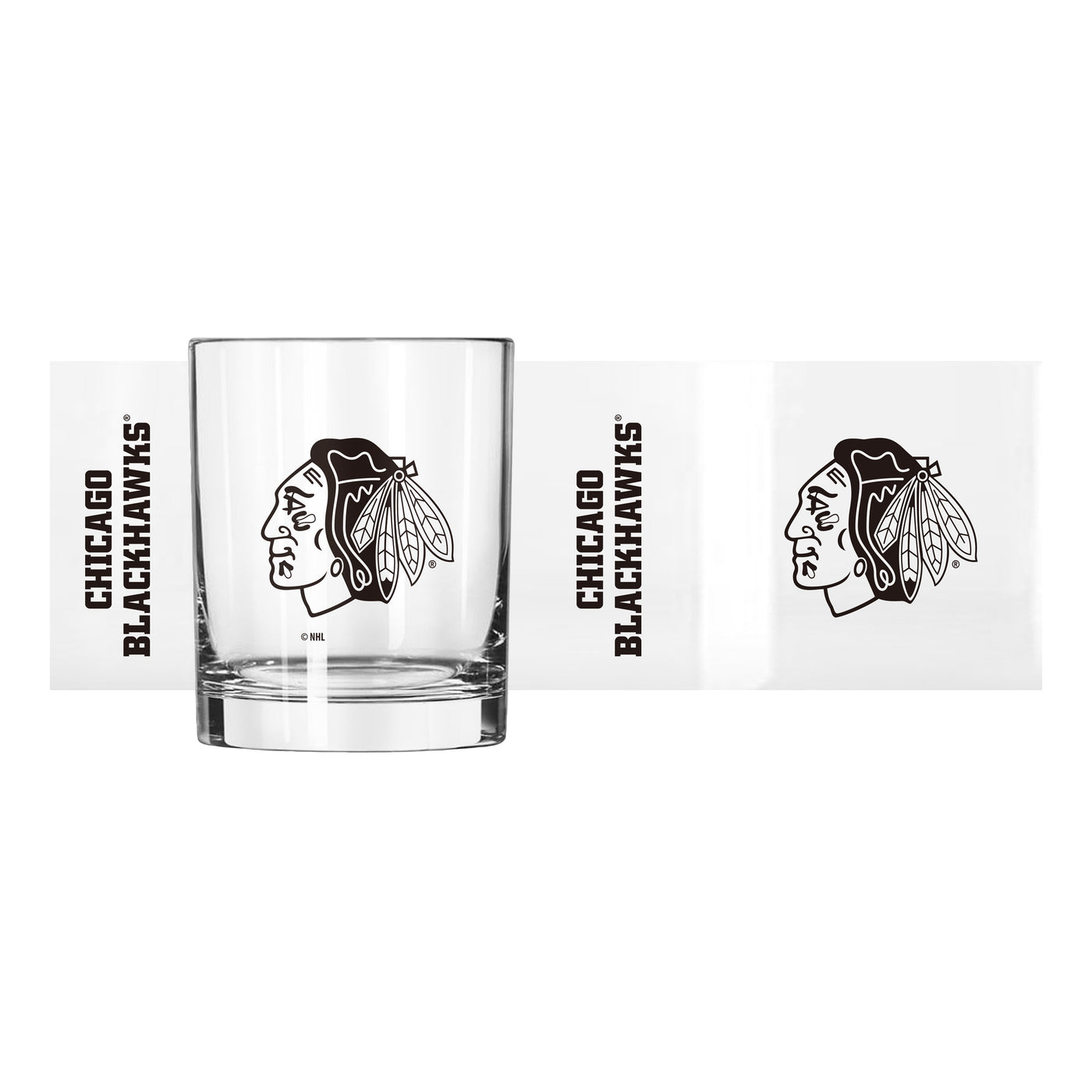 Chicago Blackhawks 14oz Gameday Rocks Glass