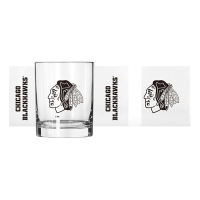 Chicago Blackhawks 14oz Gameday Rocks Glass