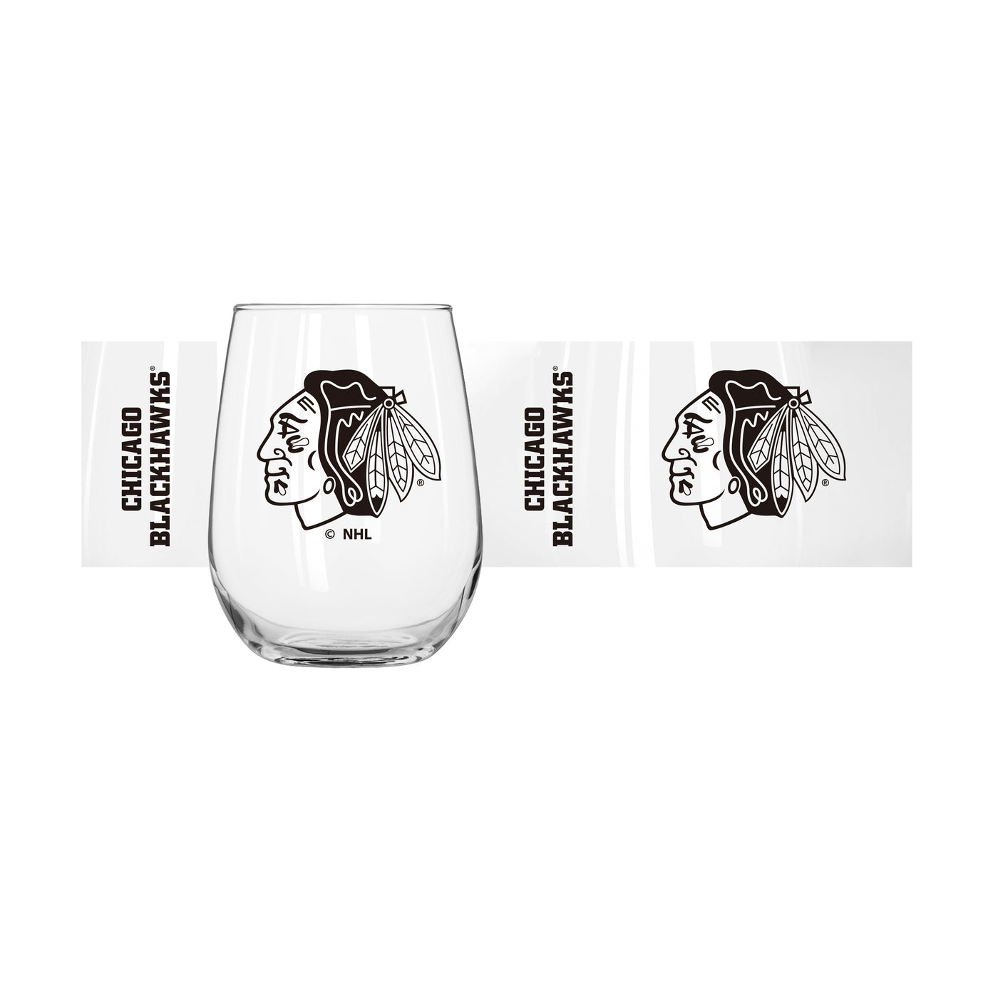 Chicago Blackhawks 16oz Gameday Curved Beverage Glass - Logo Brands