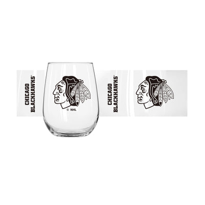 Chicago Blackhawks 16oz Gameday Curved Beverage Glass - Logo Brands
