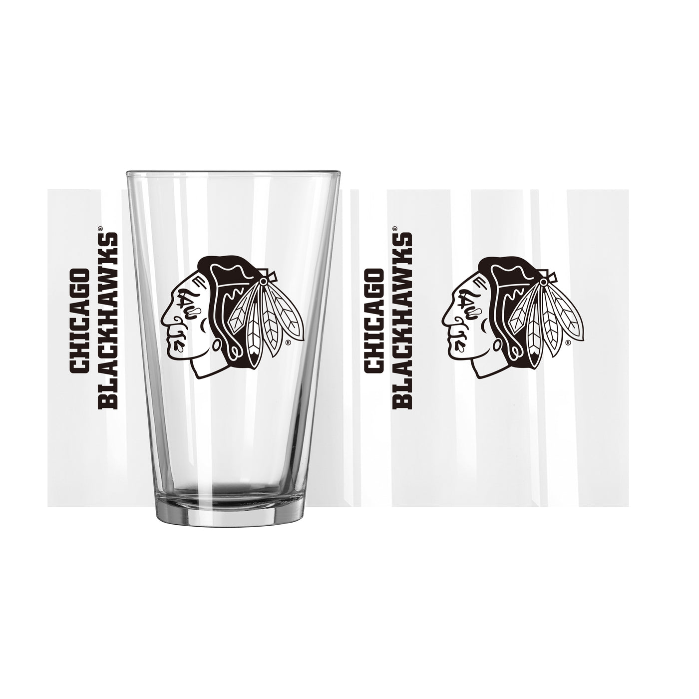 Chicago Blackhawks 16oz Gameday Pint Glass - Logo Brands