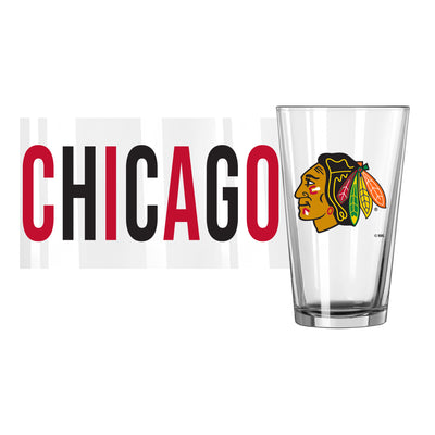 Chicago Blackhawks 16oz Overtime Pint Glass