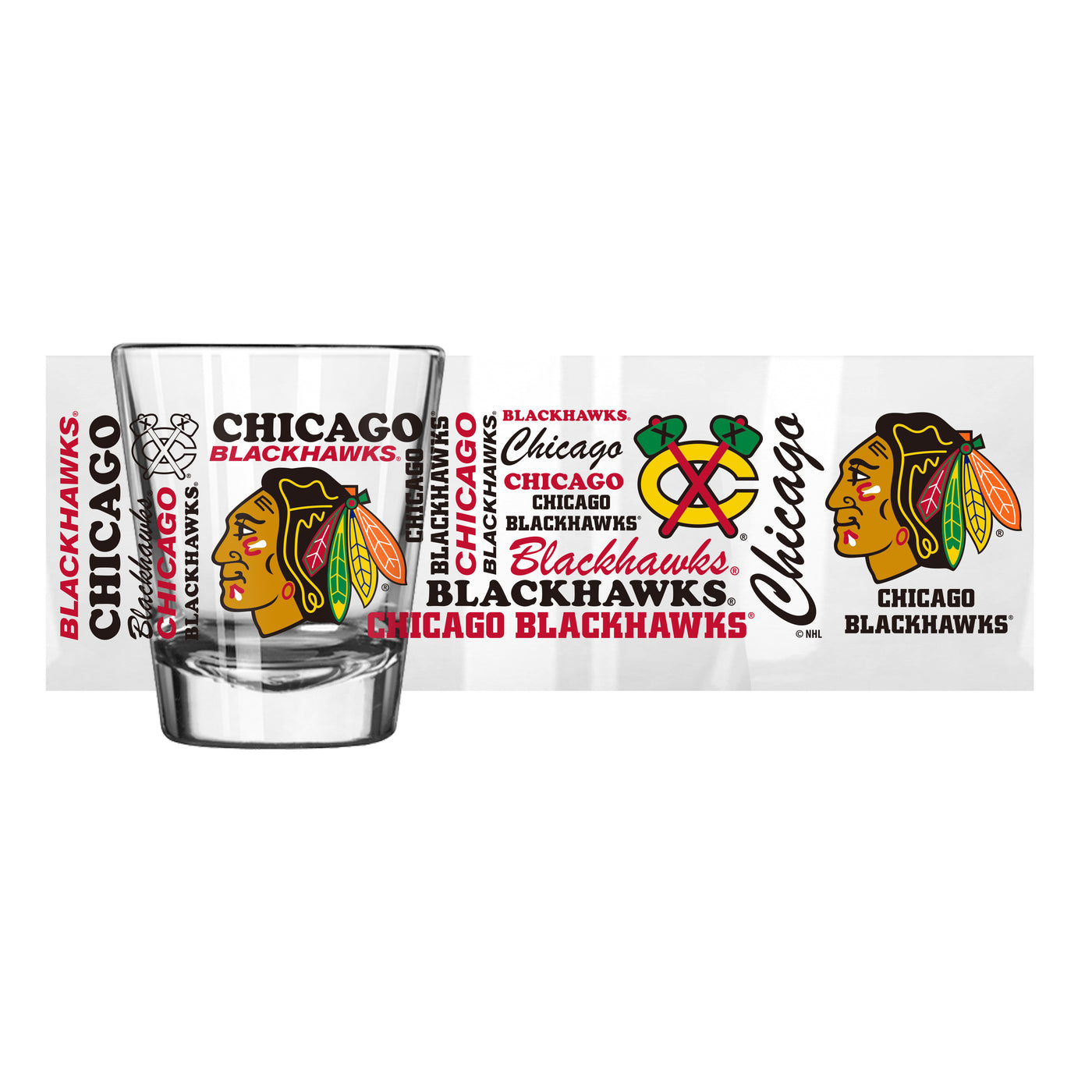 Chicago Blackhawks 2oz Spirit Shot Glass