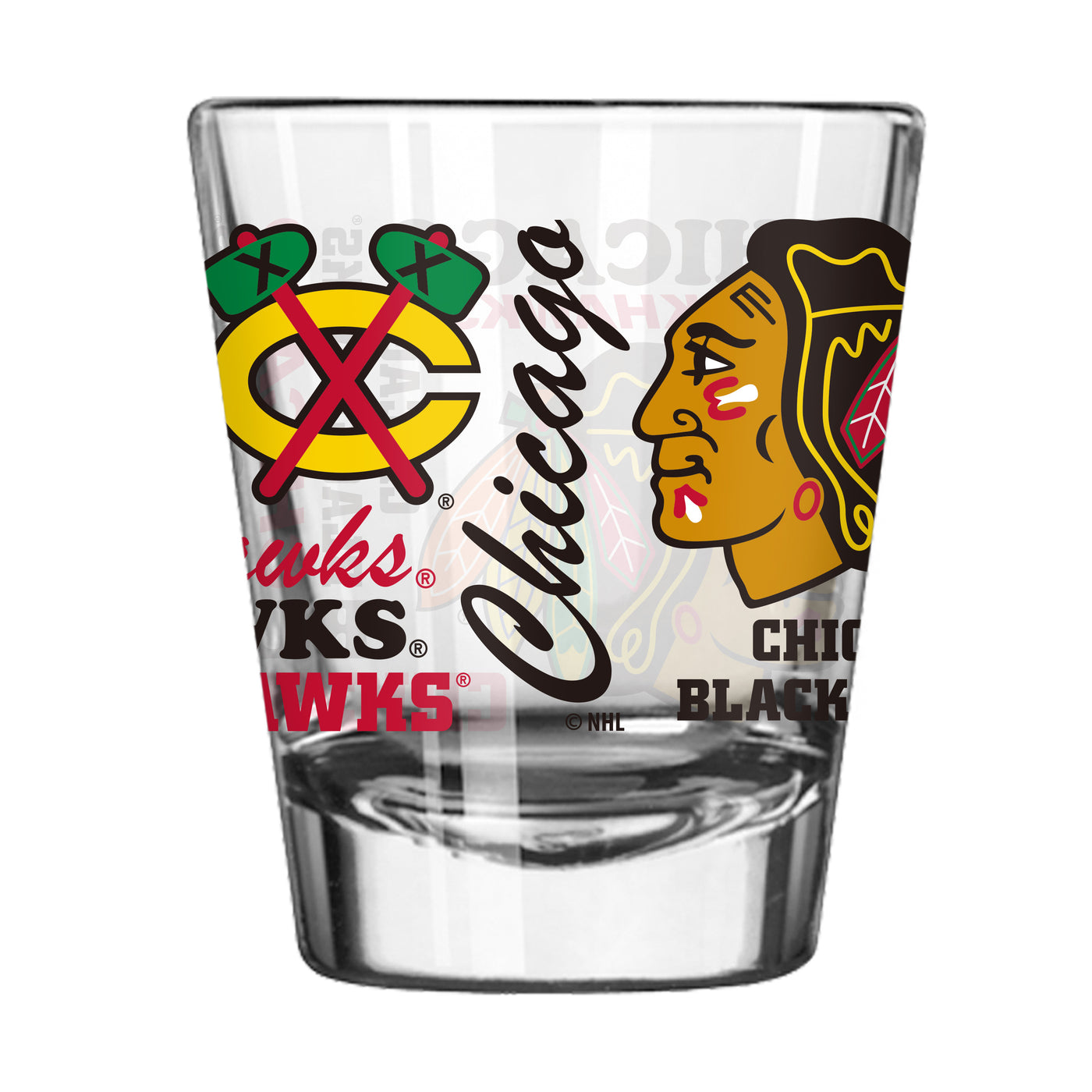 Chicago Blackhawks 2oz Spirit Shot Glass