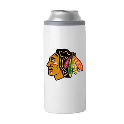Chicago Blackhawks Letterman 12 oz Slim Can Coolie