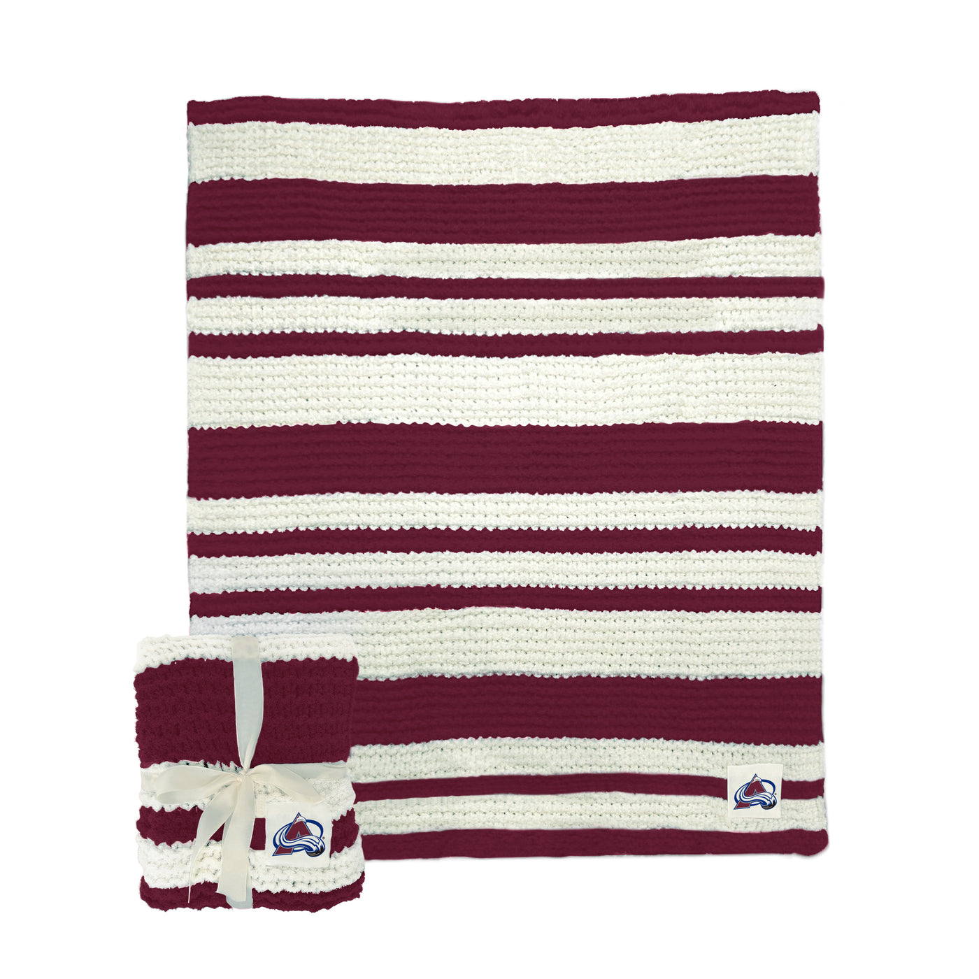 Colorado Avalanche Cable Knit Throw 50x60