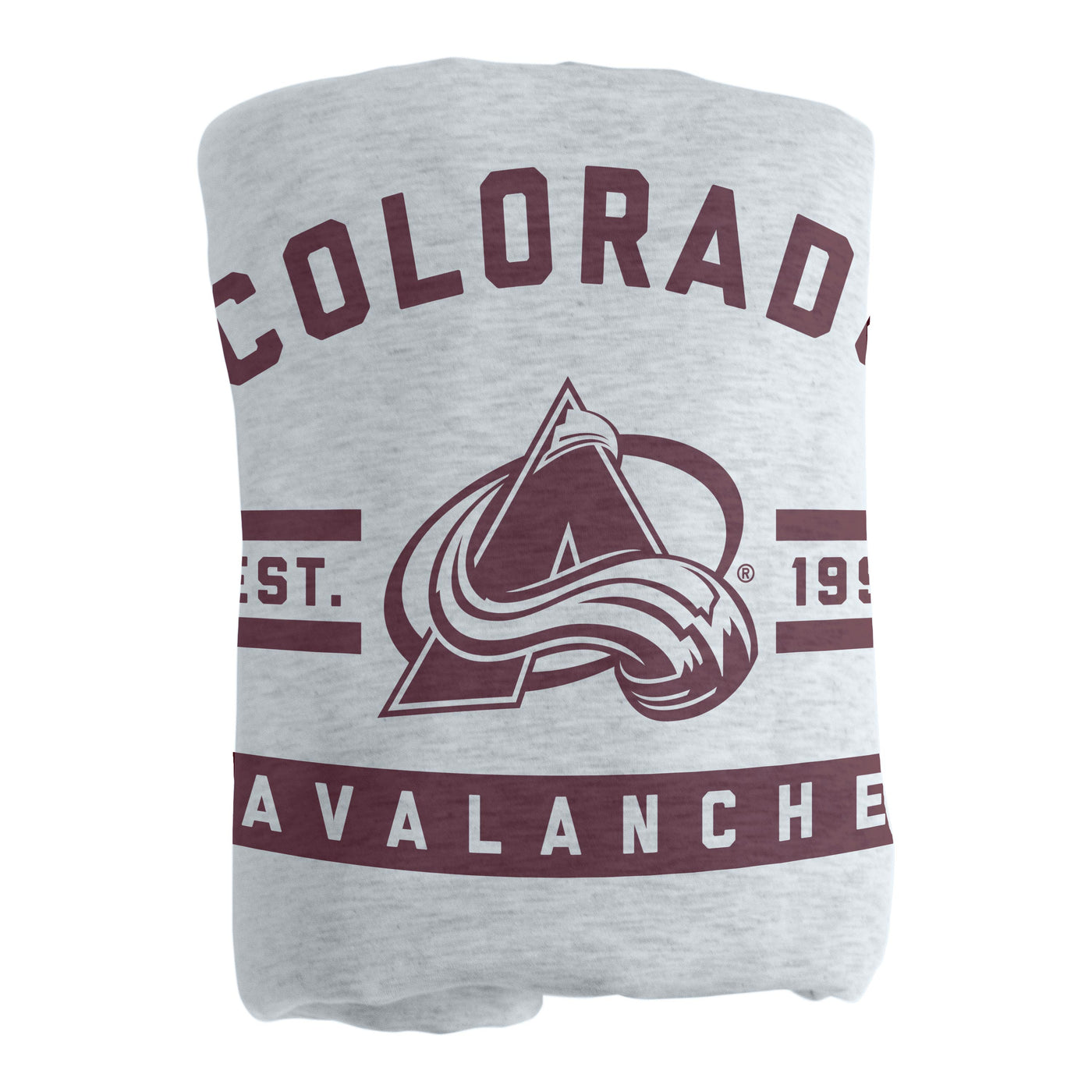 Colorado Avalanche Athletic Gray Sublimated Sweatshirt Blanket