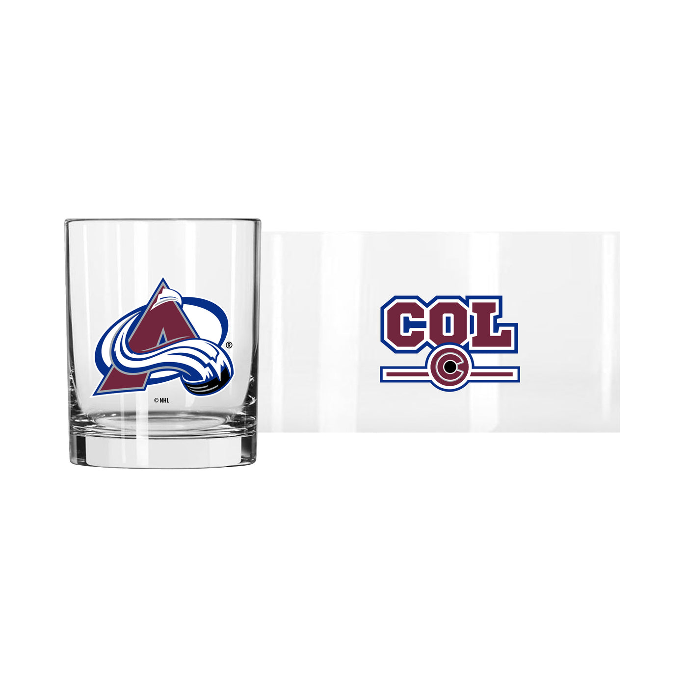 Colorado Avalanche 14oz Letterman Rocks Glass