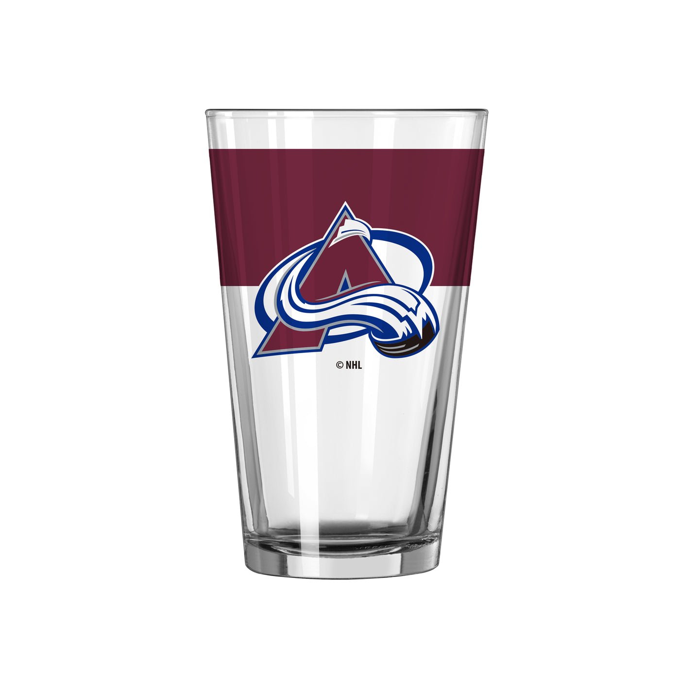 Colorado Avalanche 16oz Colorblock Pint Glass - Logo Brands