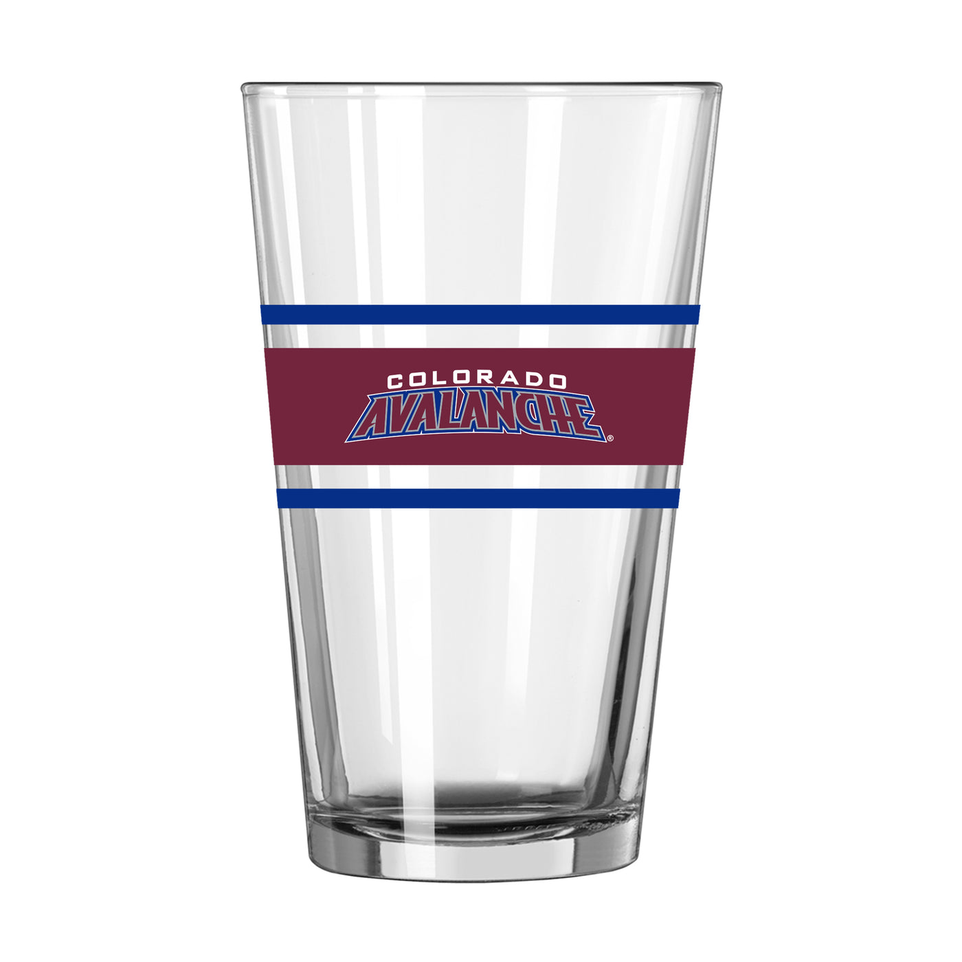 Colorado Avalanche 16oz Stripe Pint Glass