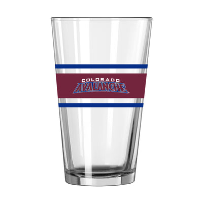 Colorado Avalanche 16oz Stripe Pint Glass
