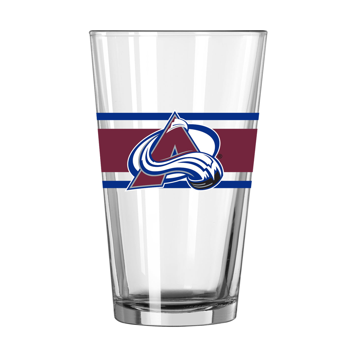 Colorado Avalanche 16oz Stripe Pint Glass