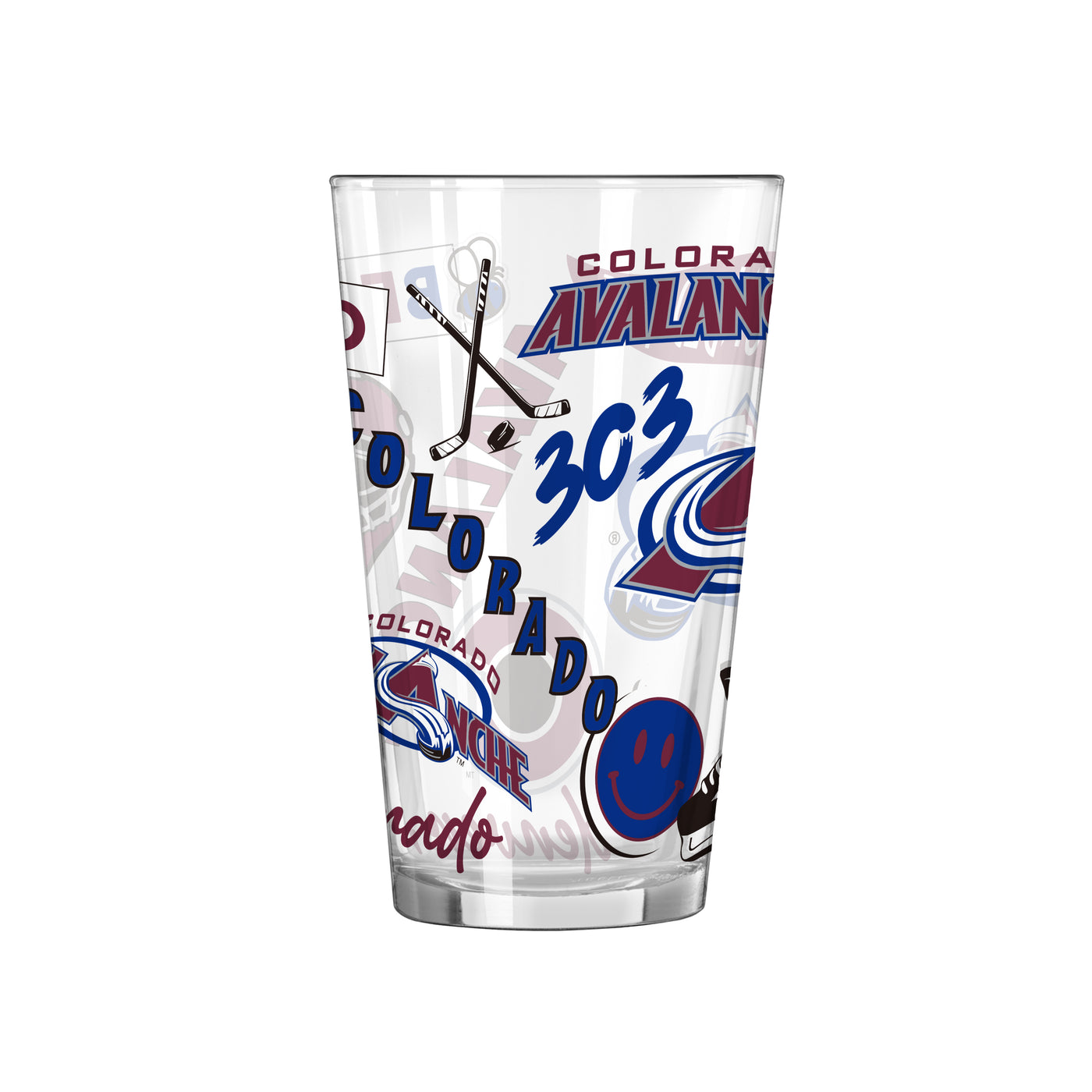 Colorado Avalanche 16oz Native Pint Glass