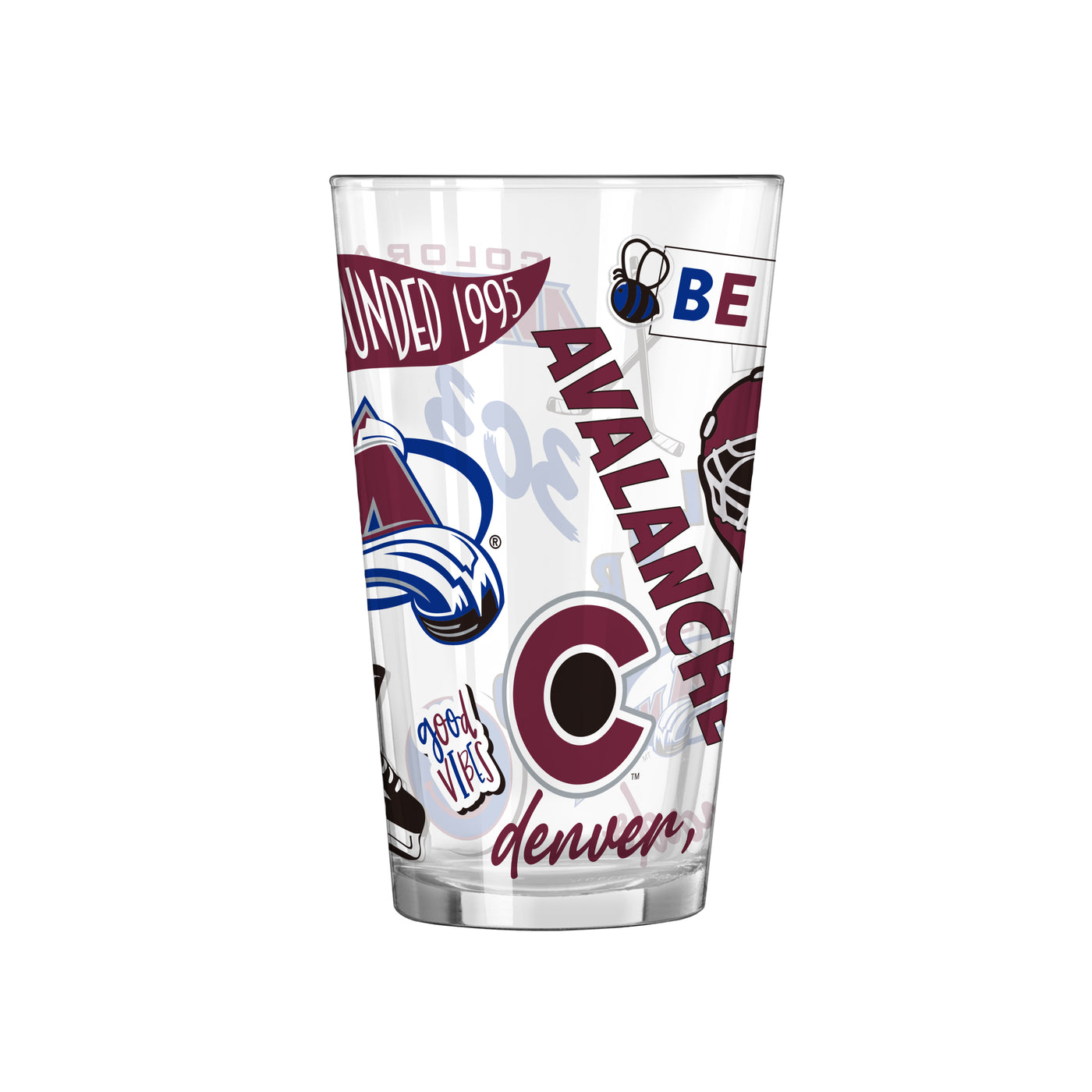 Colorado Avalanche 16oz Native Pint Glass