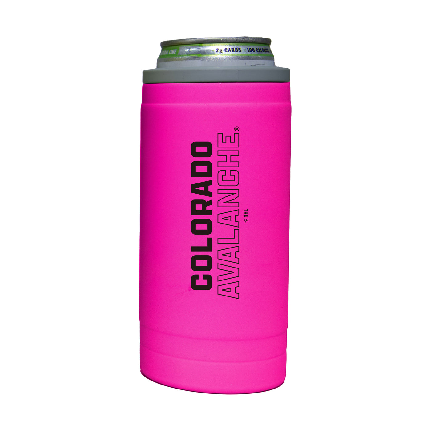 Colorado Avalanche 12oz Electric Stacked Soft Touch Slim Coolie - Logo Brands