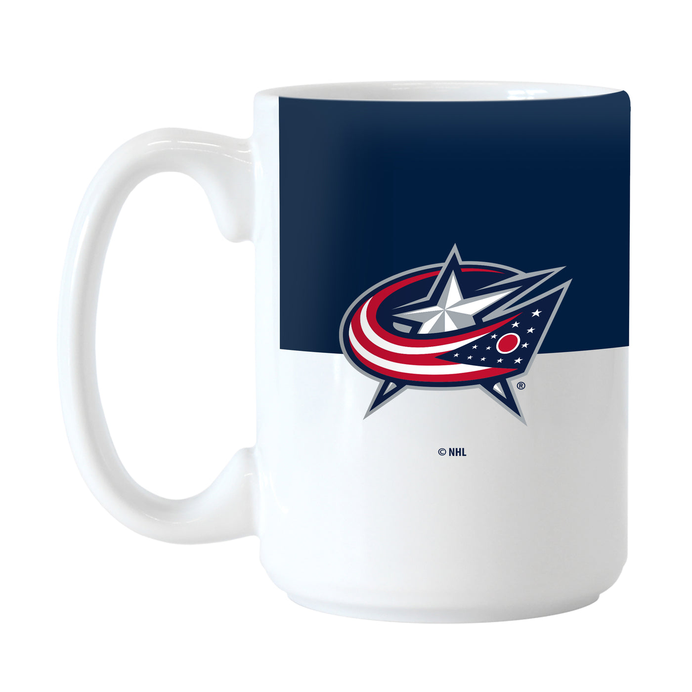 Columbus Blue Jackets Color Block 15 oz Sublimated Mug