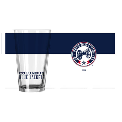 Columbus Blue Jackets 16oz Secondary Colorblock Pint Glass