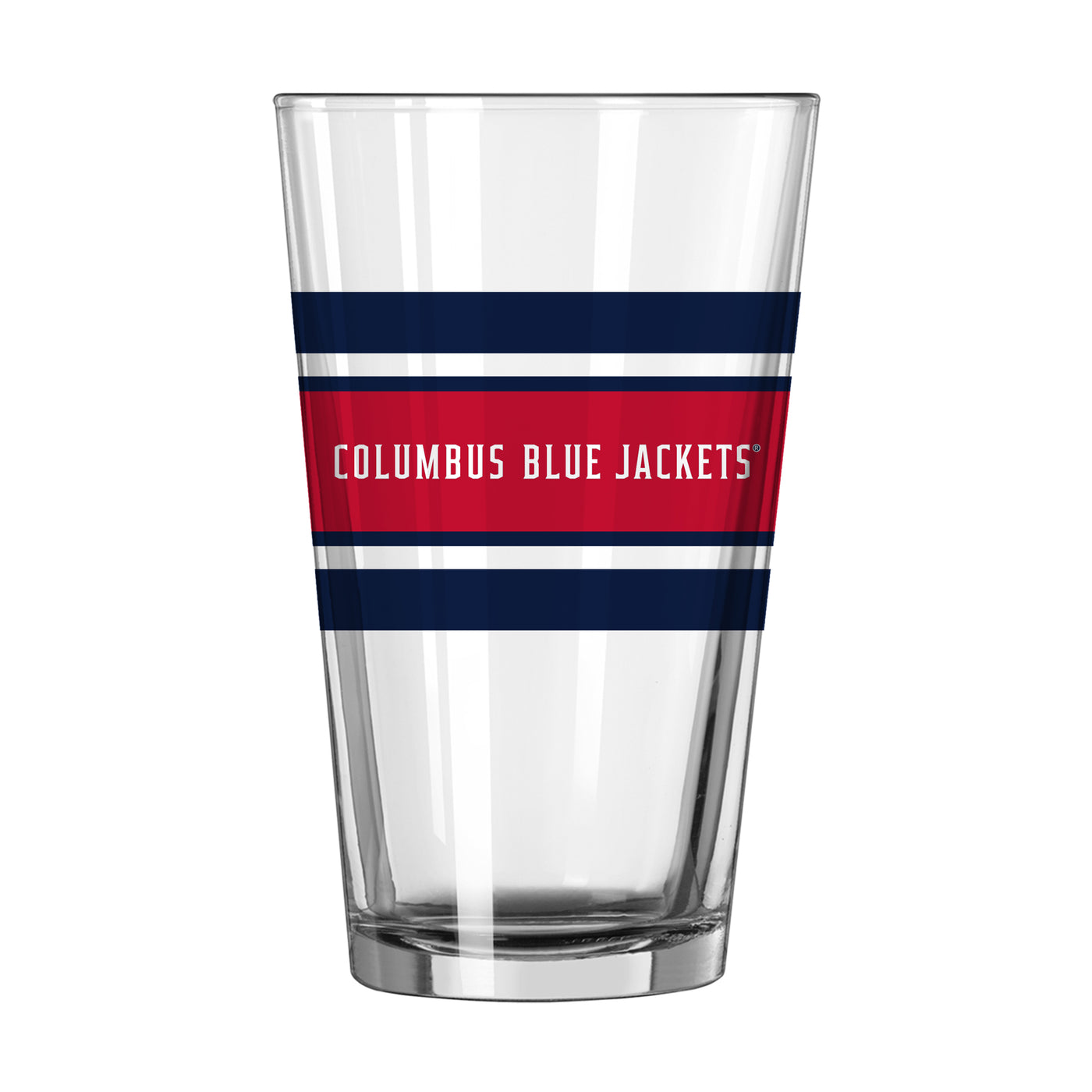 Columbus Blue Jackets 16oz Stripe Pint Glass