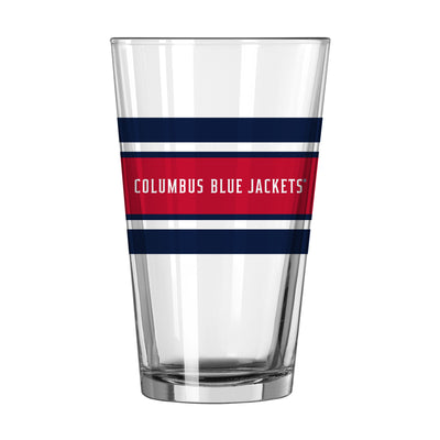 Columbus Blue Jackets 16oz Stripe Pint Glass