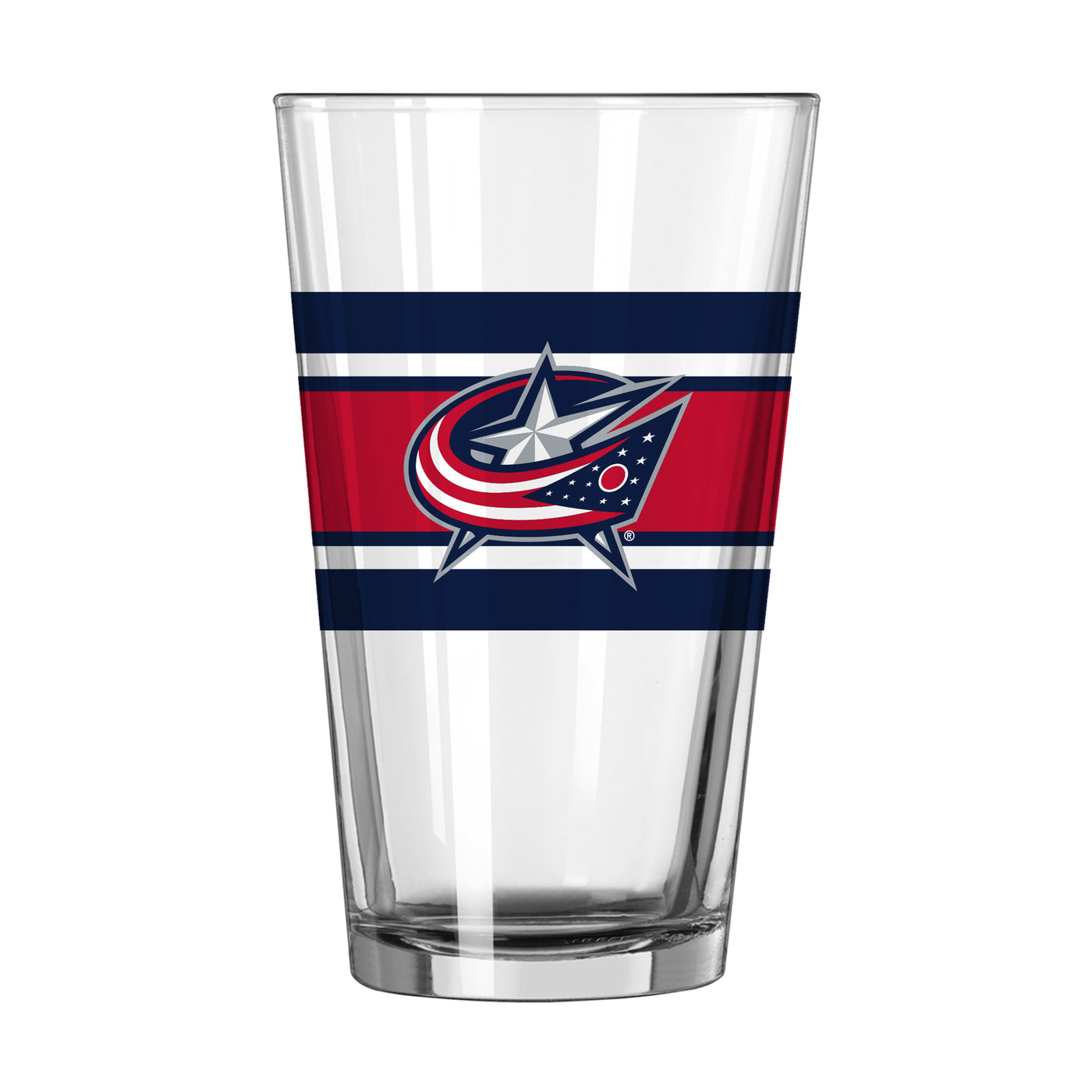 Columbus Blue Jackets 16oz Stripe Pint Glass