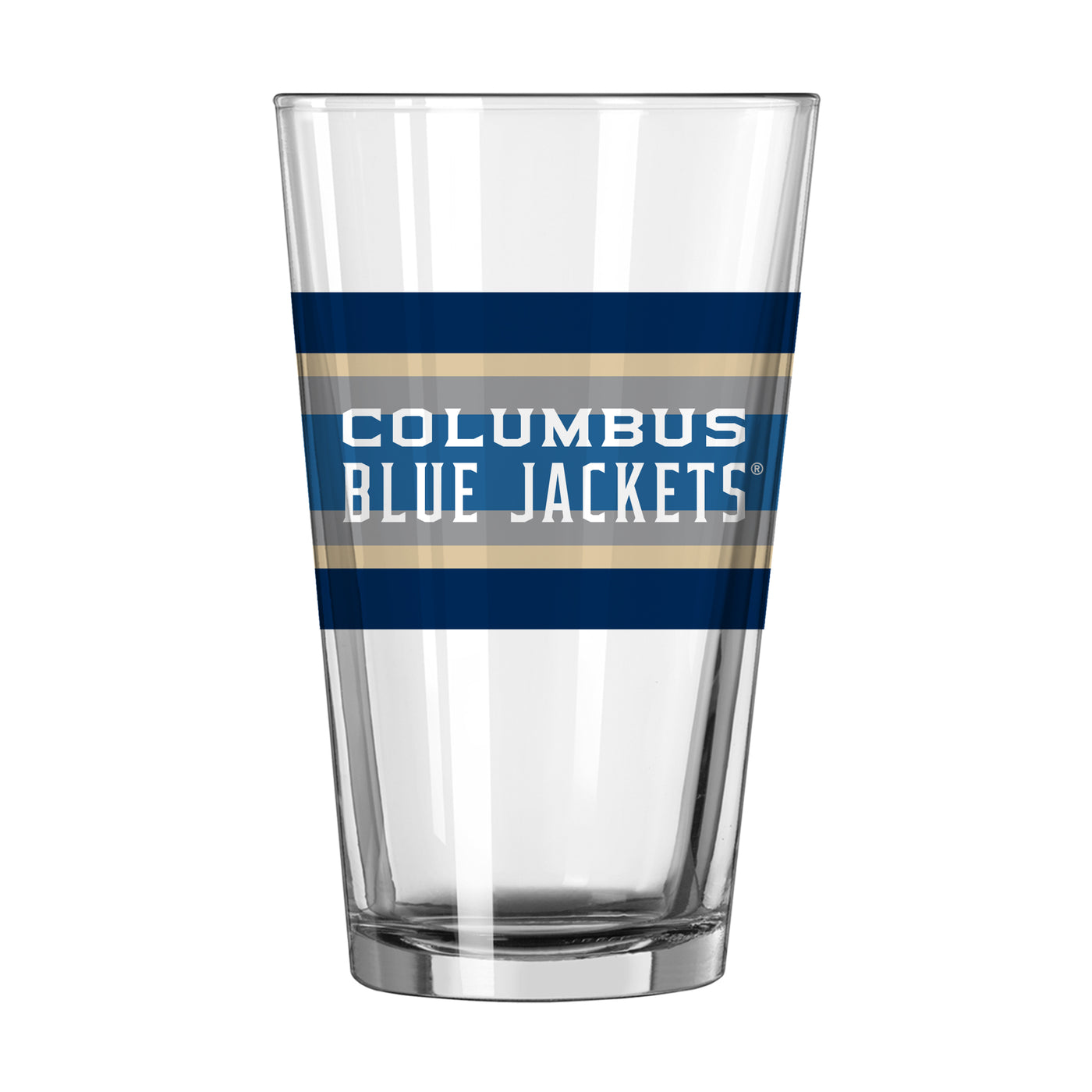 Columbus Blue Jackets 16oz 3rd Logo Stripe Pint Glass