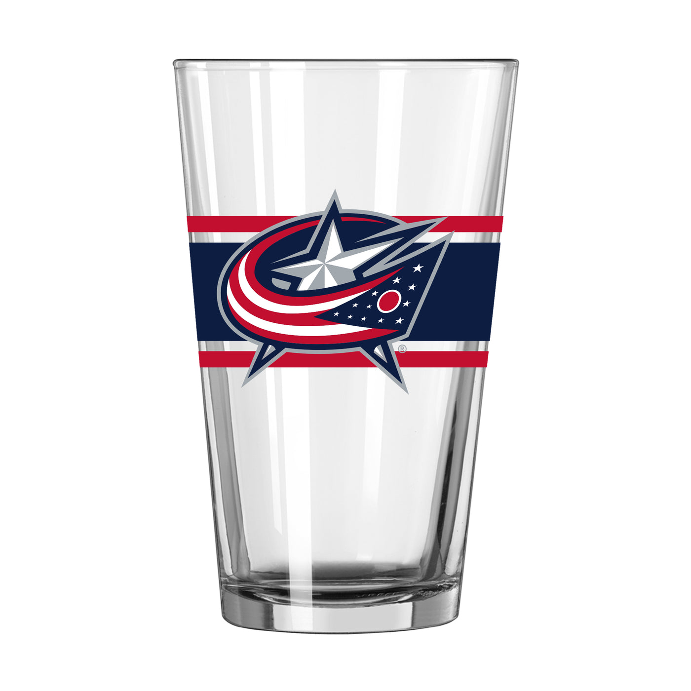 Columbus Blue Jackets 16oz Stripe Pint Glass
