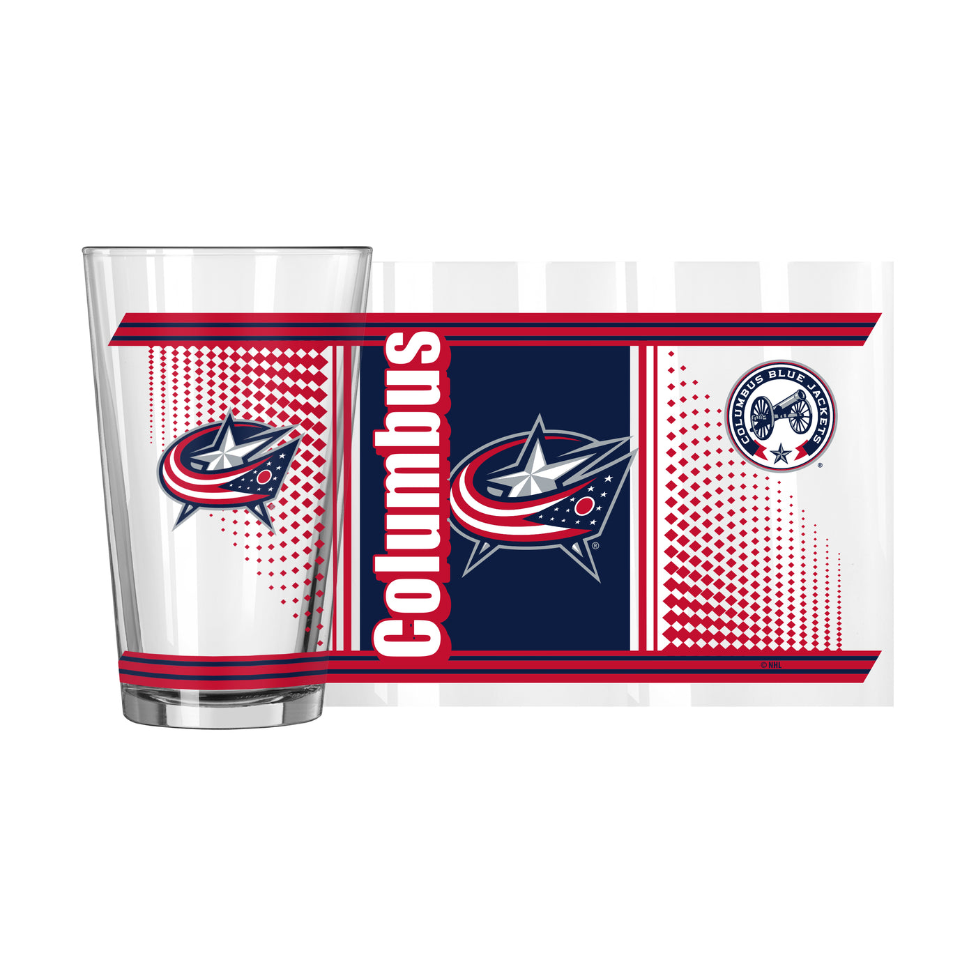 Columbus Blue Jackets 16oz Hero Pint Glass