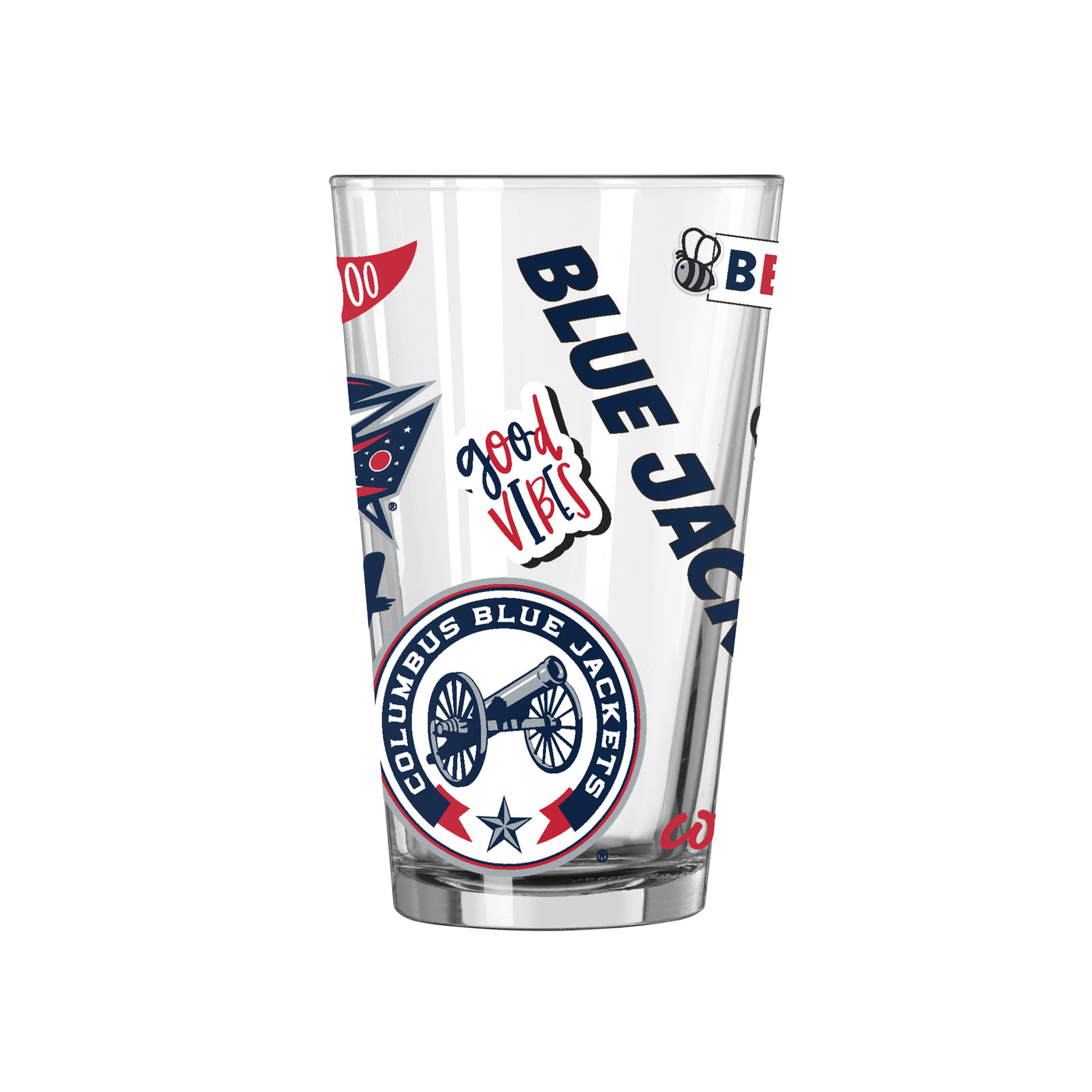 Columbus Blue Jackets 16oz Native Pint Glass