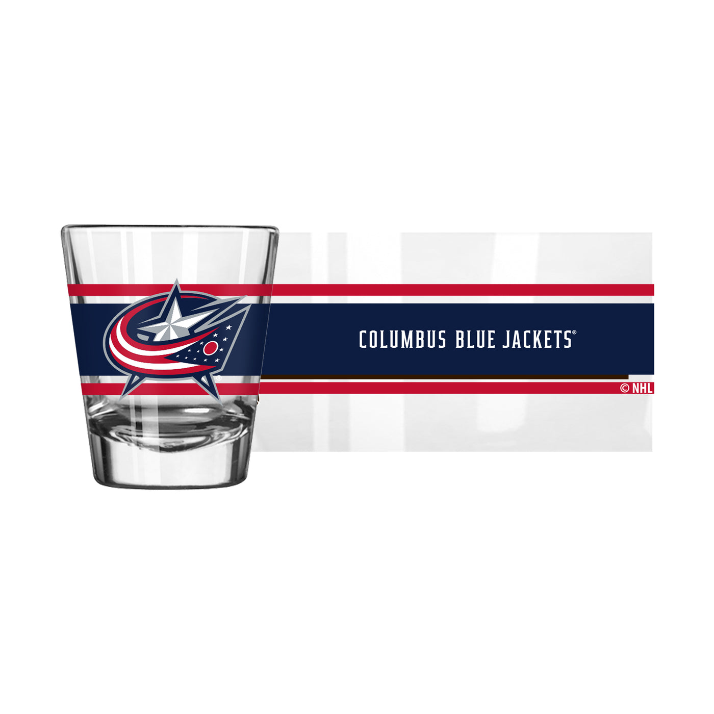 Columbus Blue Jackets 2oz Stripe Shot Glass