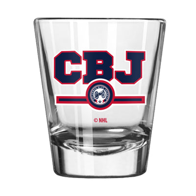 Columbus Blue Jackets 2oz Letterman Shot Glass